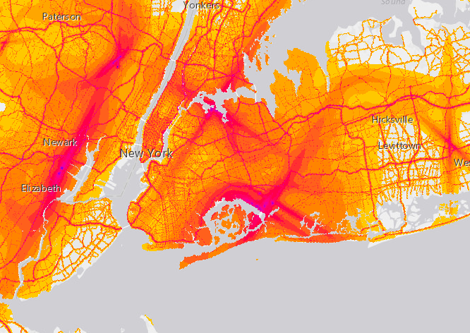 noise and transportation map