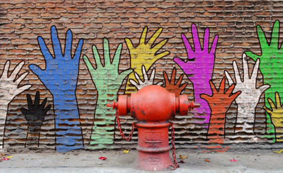 hands painted wall