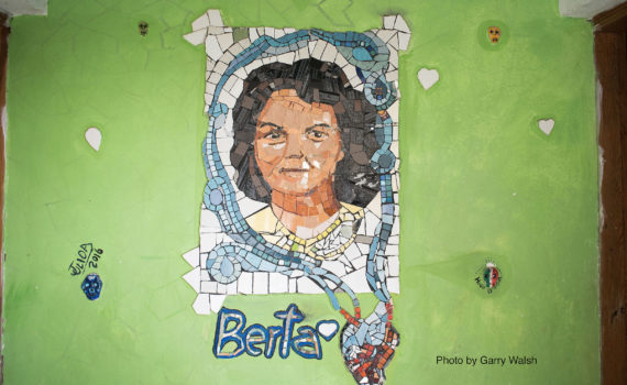 mural of human rights defender Berta Caceres