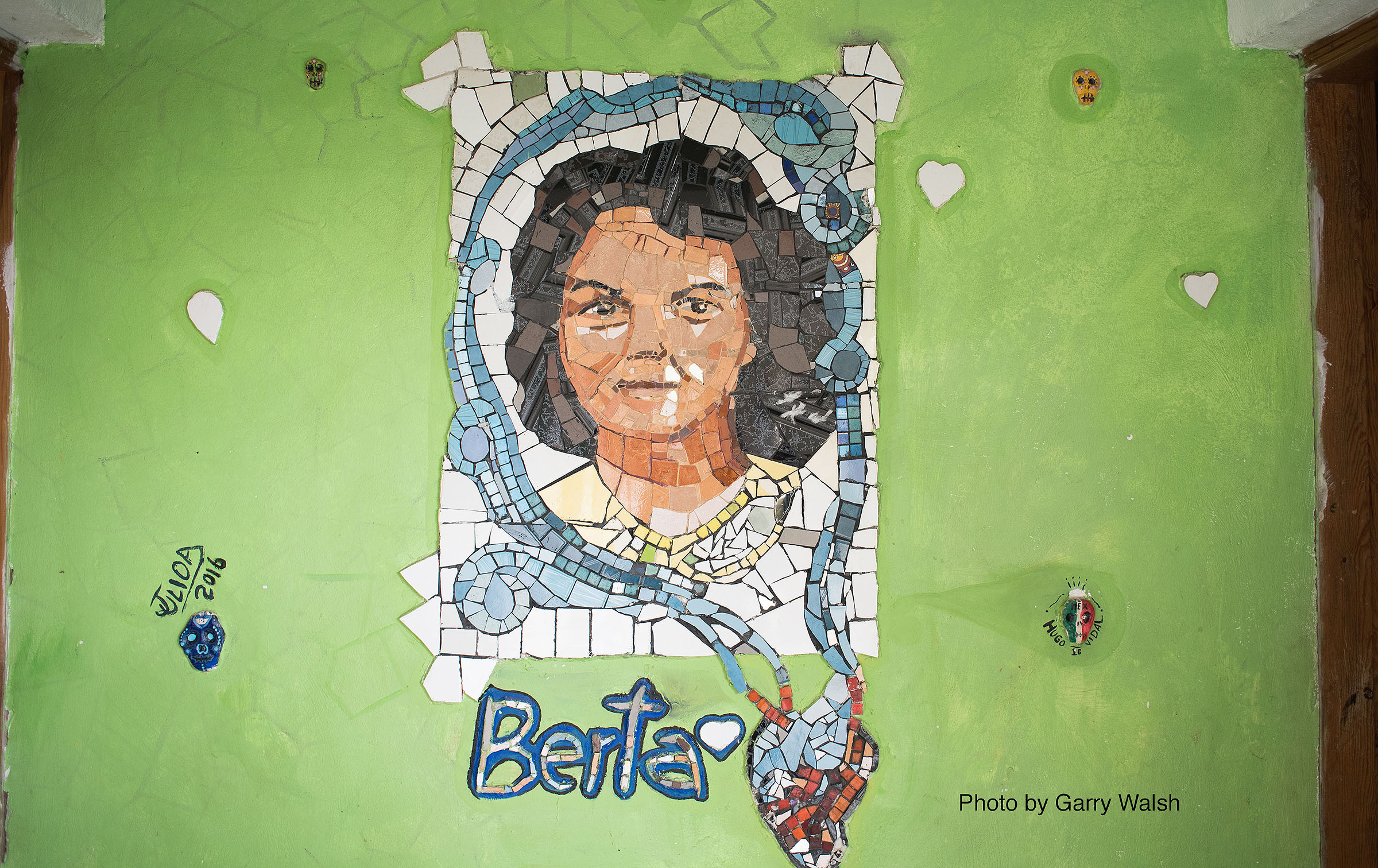 mural of human rights defender Berta Caceres