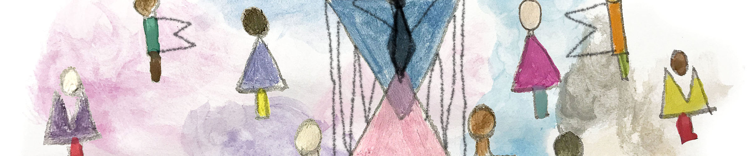 illustration representing male, female and non-binary