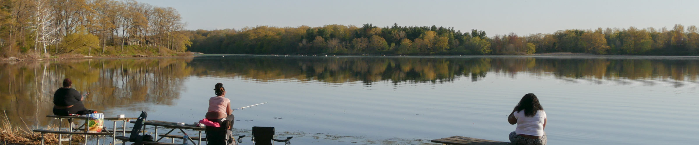 Women fishing in Fair Haven Beach State Park