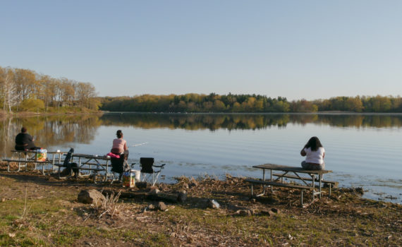Women fishing in Fair Haven Beach State Park